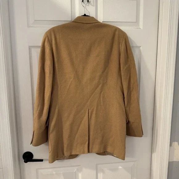 Jos A Bank 100% Camel Hair Blazer Jacket Mens 42 Two Button Business Sport Coat